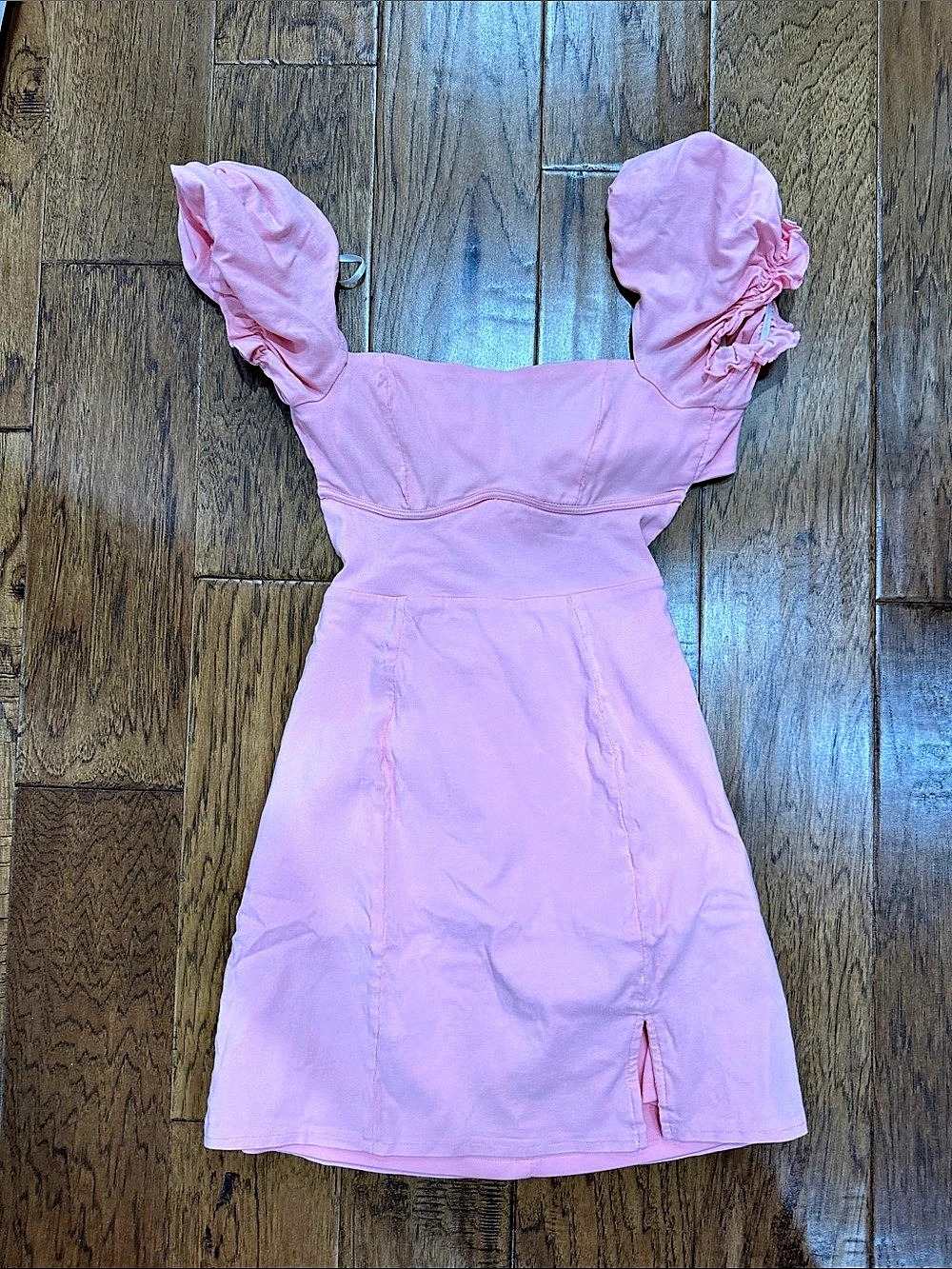 Hello Molly Pink Puff Sleeve Mini Dress Size XS